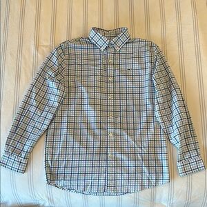 Vineyard Vines Blue and Green Button Down Shirt